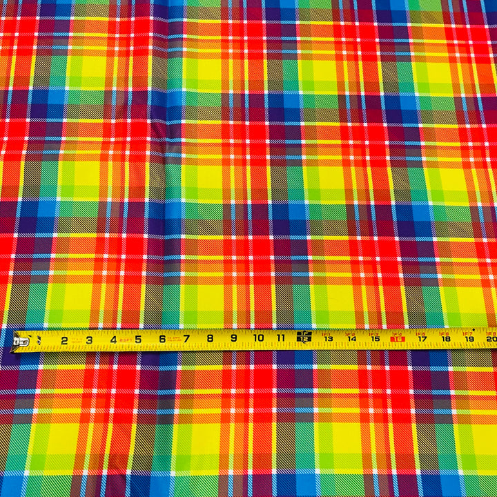 Fabric Rainbow Plaid