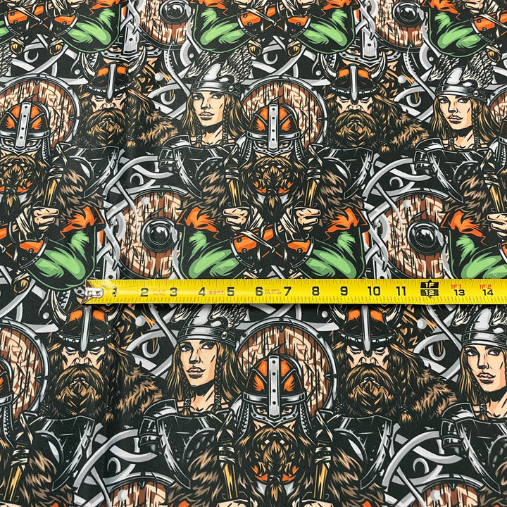 FabricComic book Viking Man and Woman