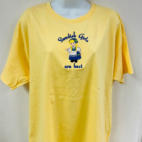 Swedish Girls are Best on Yellow T-shirt