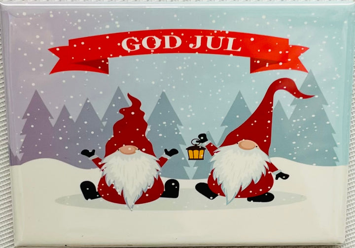 Rectangle Magnet, God Jul Gnomes