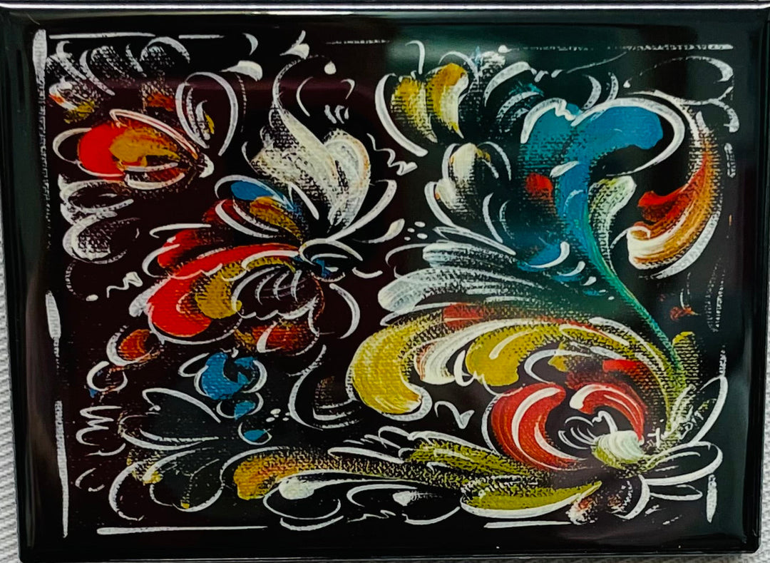 Rectangle Magnet, Lise Lorentzen Rosemaling
