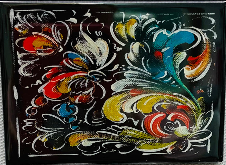 Rectangle Magnet, Lise Lorentzen Rosemaling