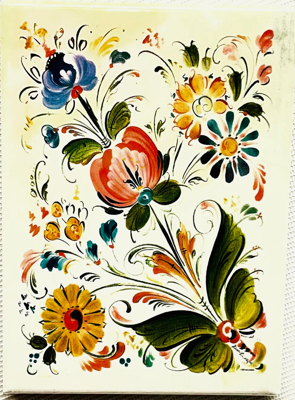 Rectangle Magnet, Lise Lorentzen Rosemaling