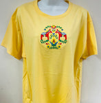 Dala Horses & Flowers on Yellow T-shirt