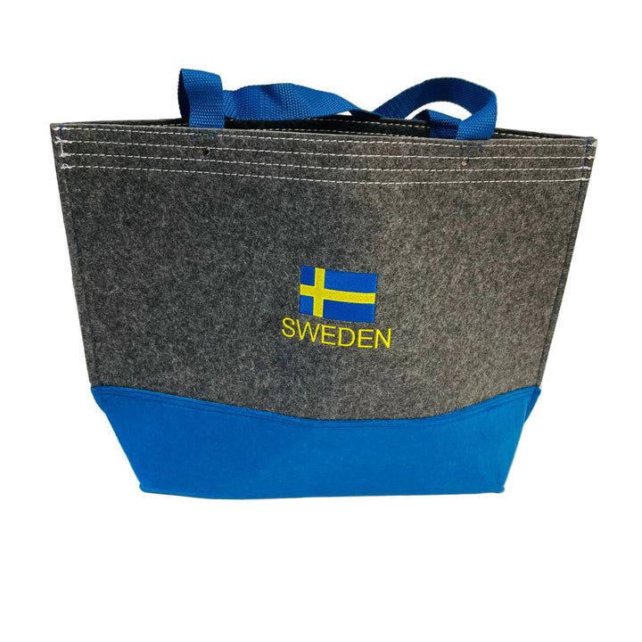Tote Bag - Grey with Sweden flag