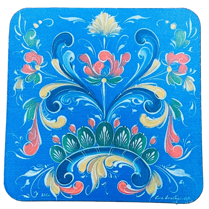 Lise Lorentzen Rosemaling Coasters Box of 6