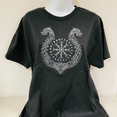 Viking Ship with Compass & Runes T-Shirt
