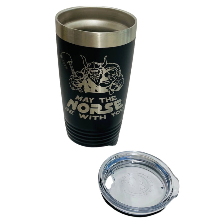 May the Norse be with You on Black 20 oz Stainless Steel hot/cold Cup