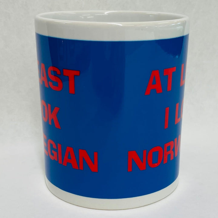 At Least I Look Norwegian coffee mug