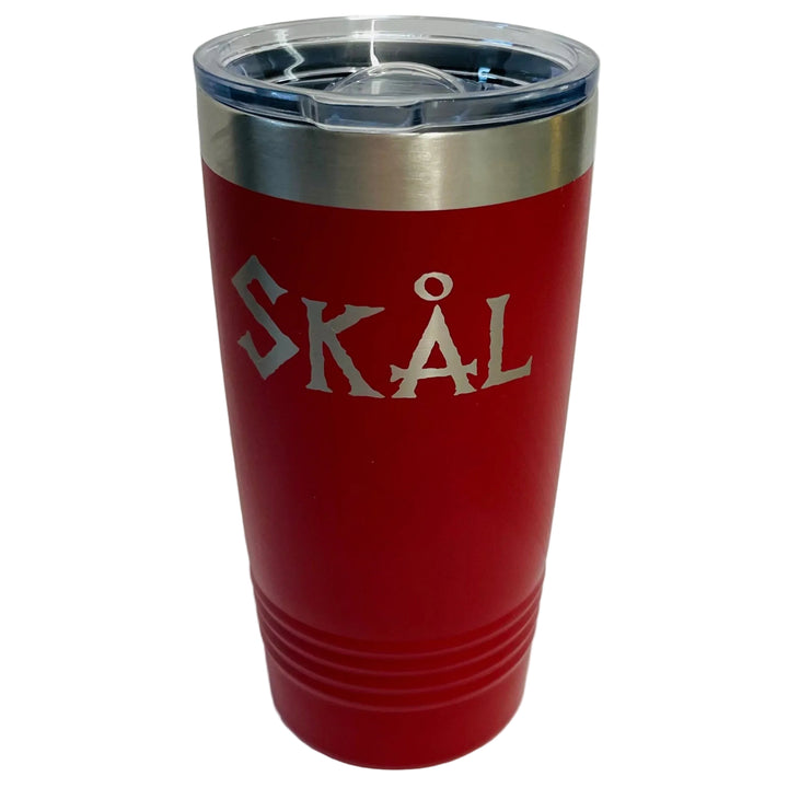 Skål on Red 20 oz Stainless Steel hot/cold Cup