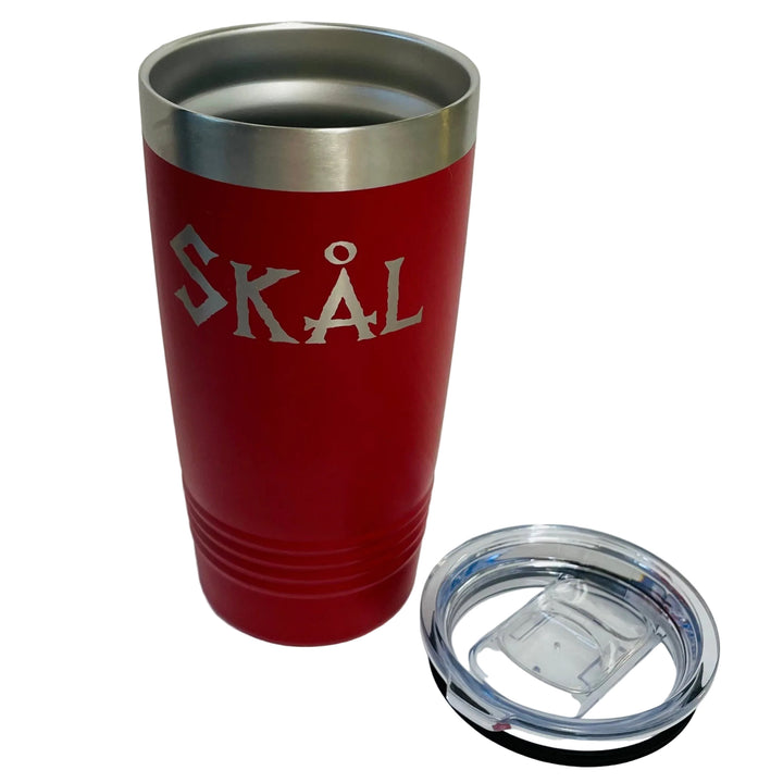 Skål on Red 20 oz Stainless Steel hot/cold Cup