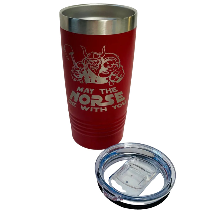May the Norse be with You on Red 20 oz Stainless Steel hot/cold Cup