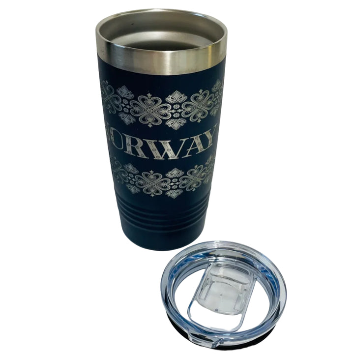 Norway on Black 20 oz Stainless Steel hot/cold Cup