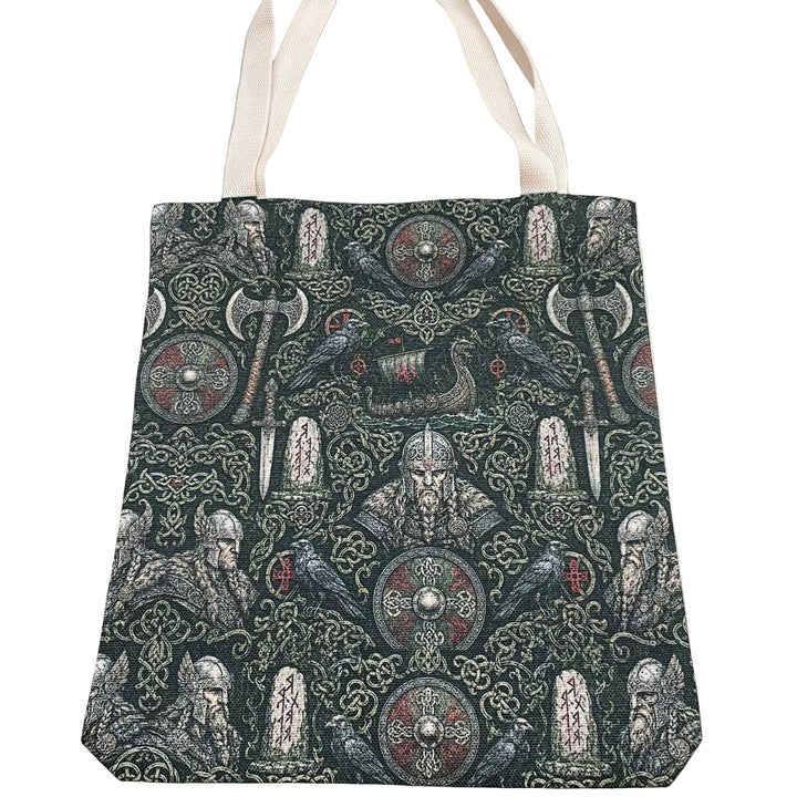 Linen look Tote bag  Vikings Shields, Ax, Raven