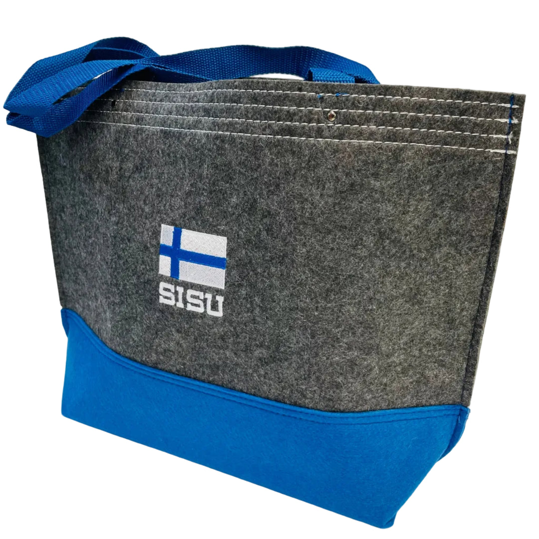 Tote Bag - Grey with Sisu Finland flag