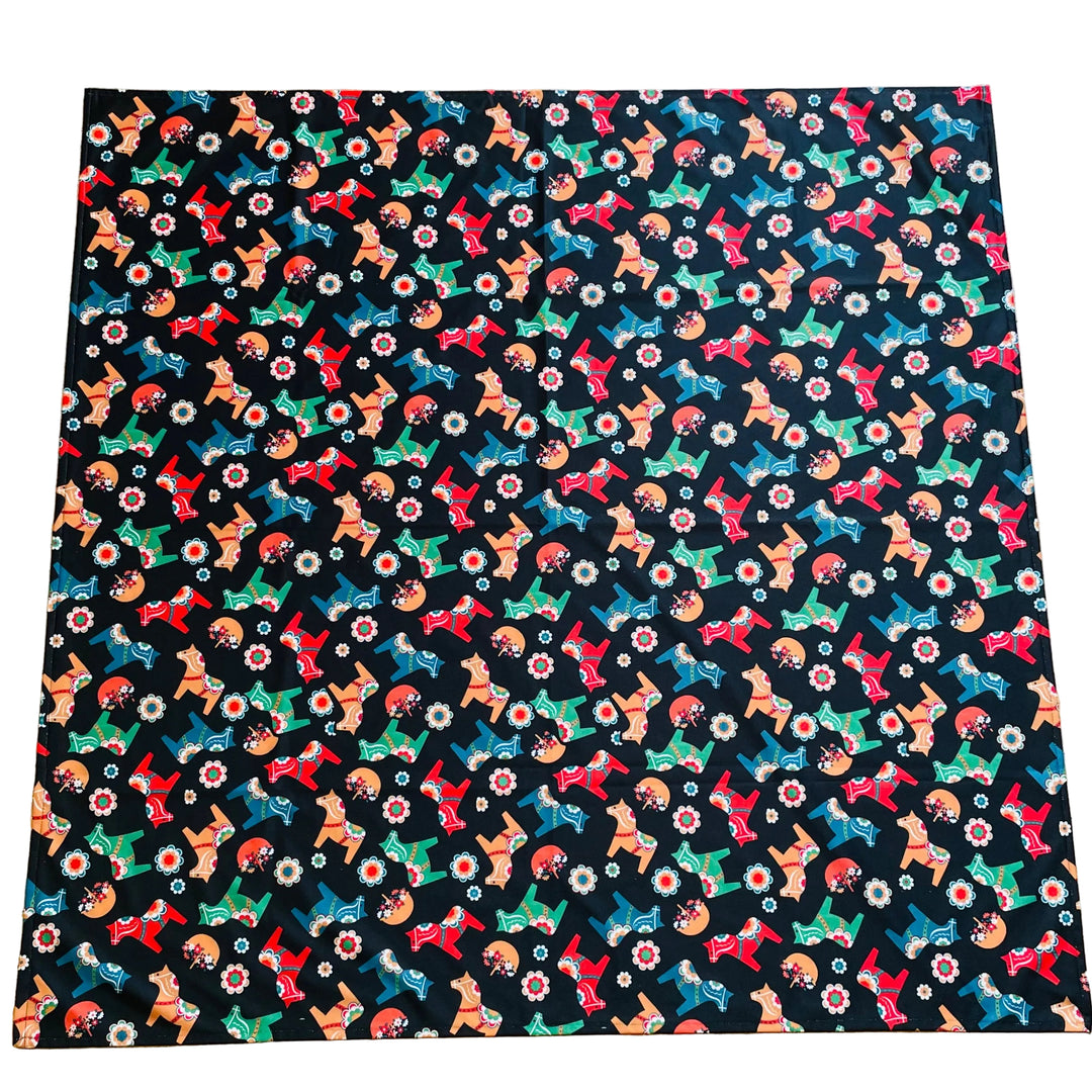 Dala Horses Tablecloth 41"