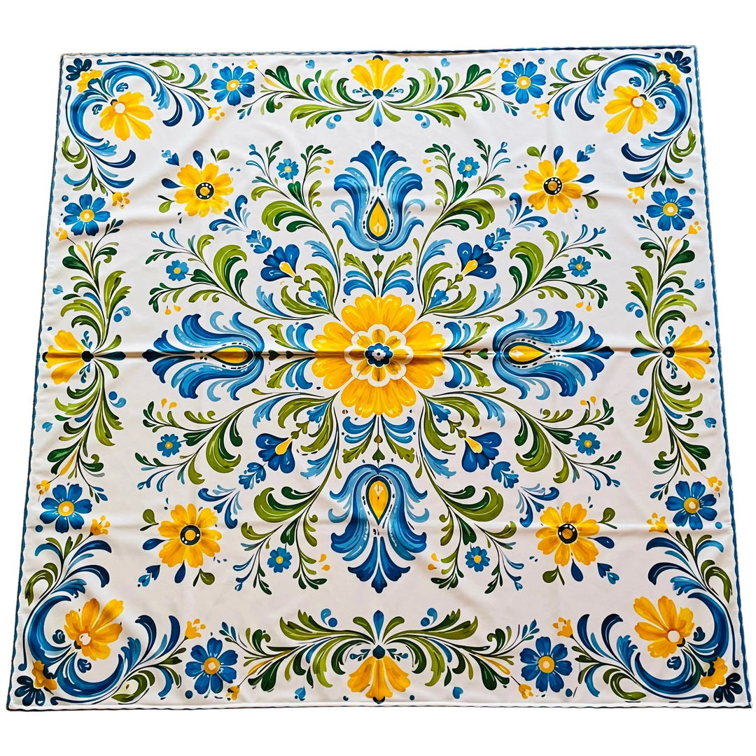 Swedish Flowers Tablecloth 41"
