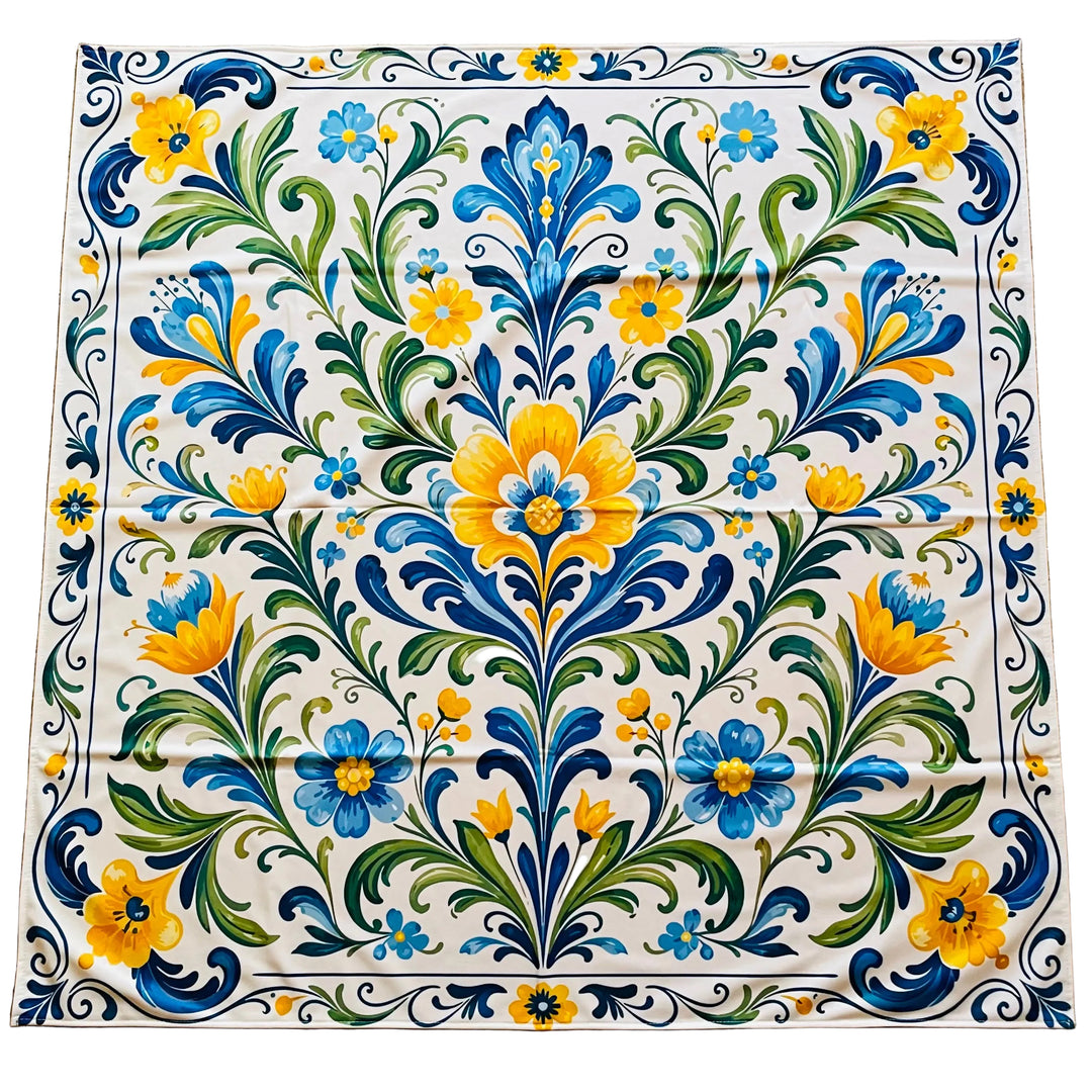 Swedish Flowers Tablecloth 41"