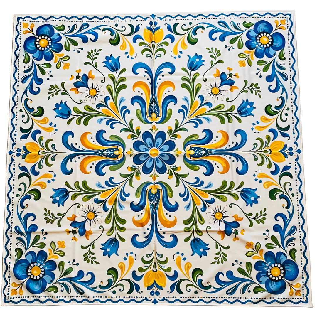 Swedish Flowers Tablecloth 41"