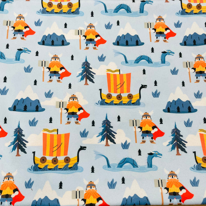 Baby Blanket 50" x 60" - Viking, Ship & Serpent