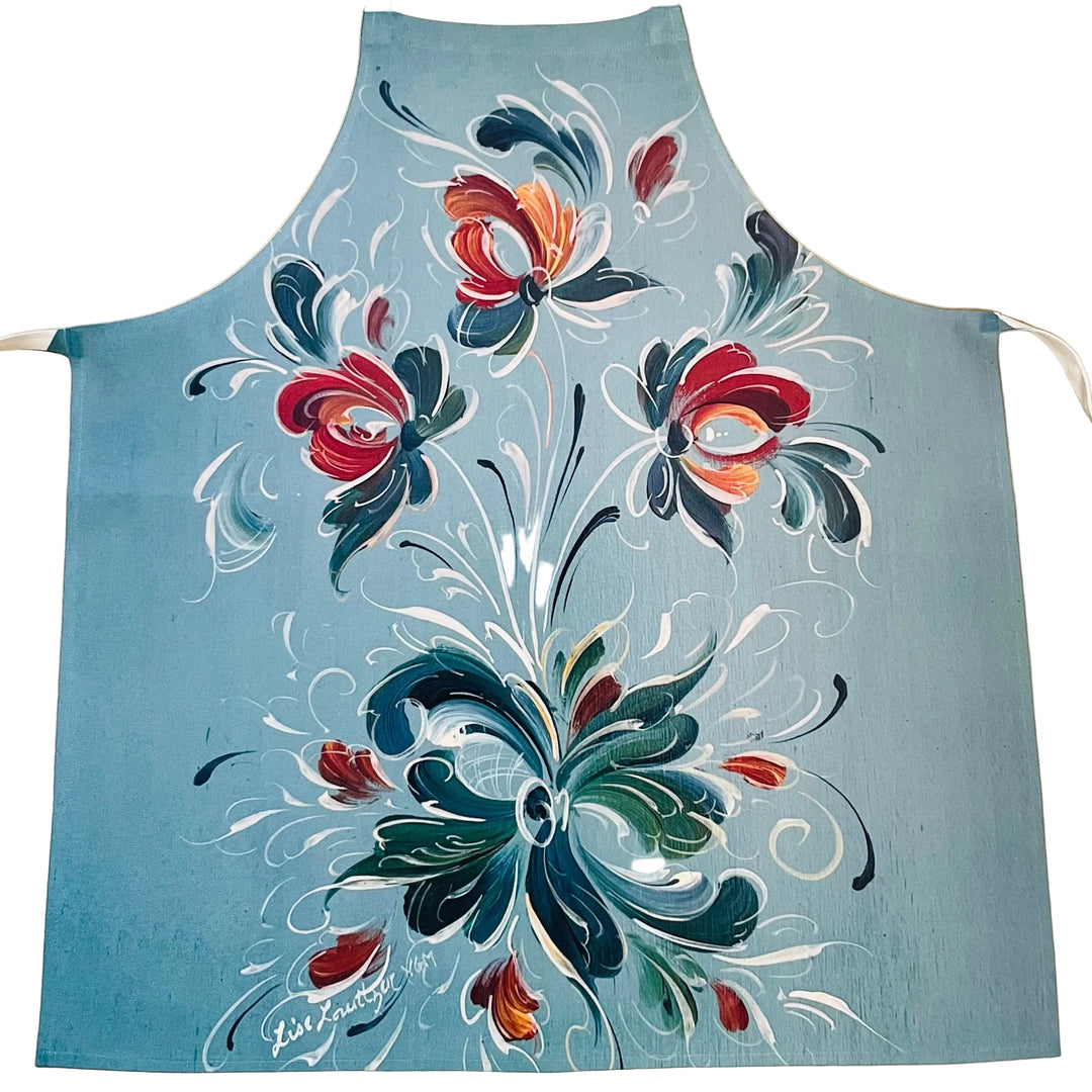Apron - Lise Lorentzen Blue Rosemaling
