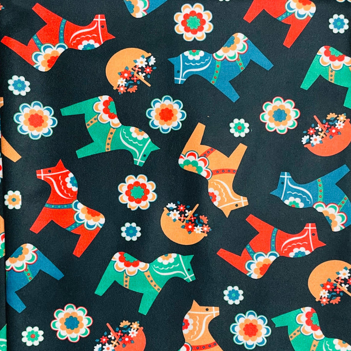 Baby Blanket 50" x 60" - Dala Horses