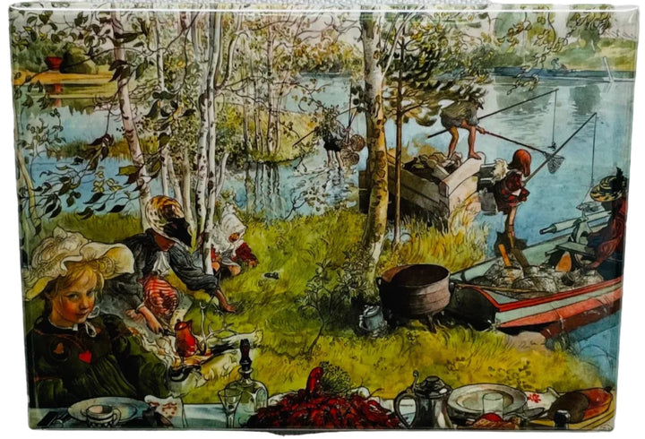 Rectangle Magnet, Carl Larsson Crayfish party
