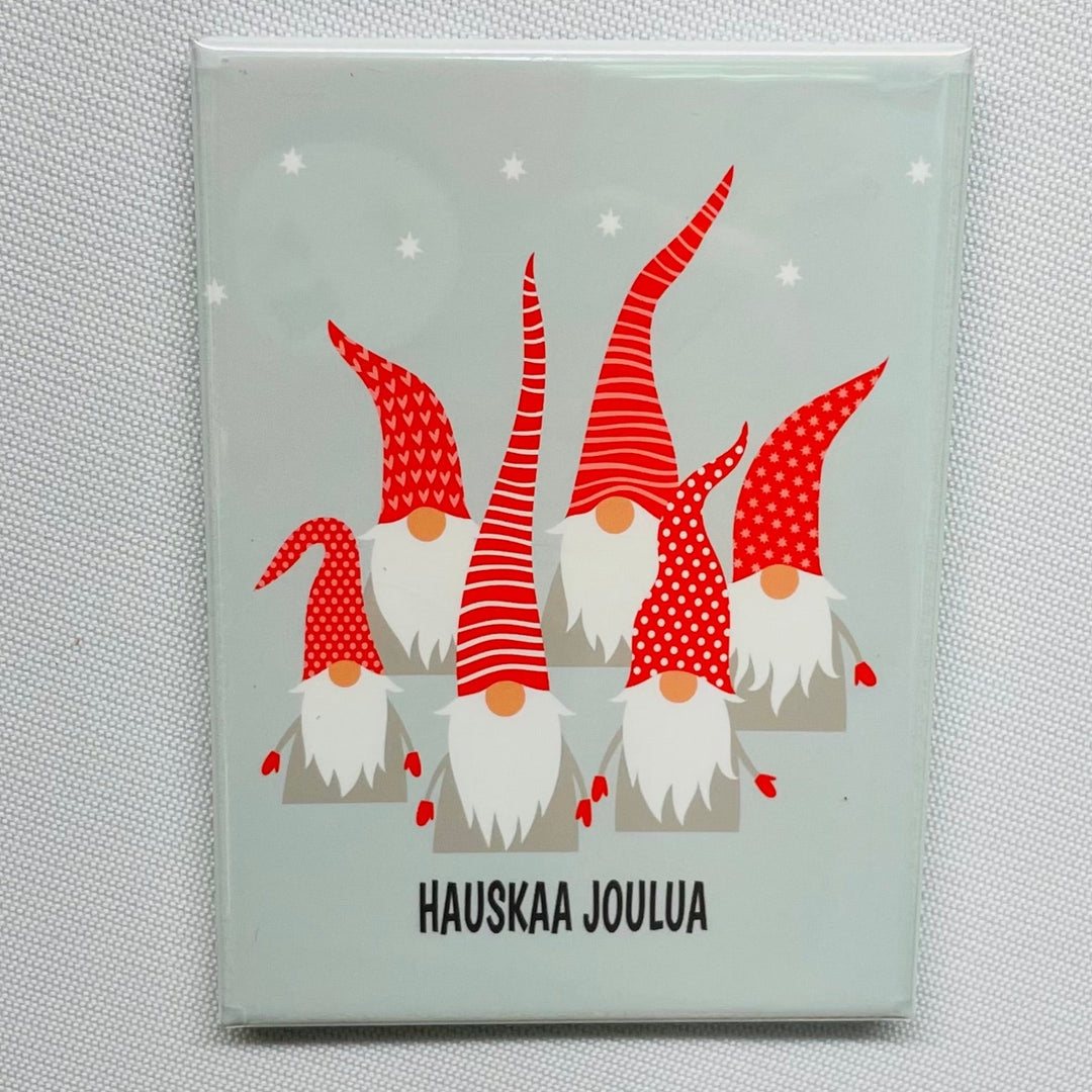 Rectangle Magnet, Hauskaa Joulua Tontuu Gnomes