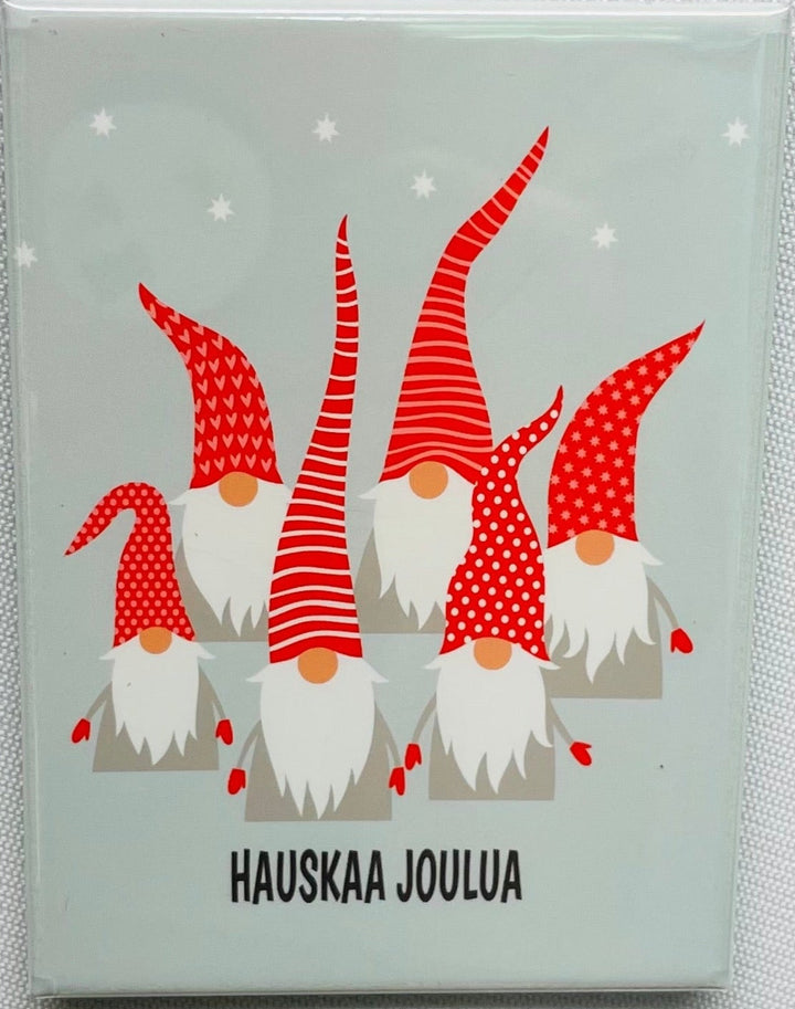 Rectangle Magnet, Hauskaa Joulua Tontuu Gnomes