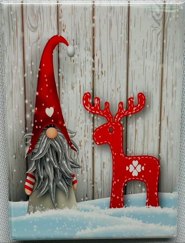 Rectangle Magnet, Gnome with Moose