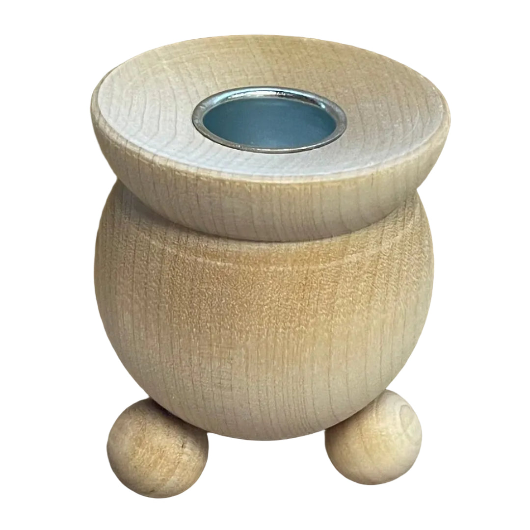 Natural Wood Candle Holder