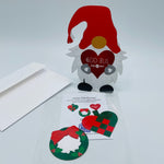 Laser cut Card Gnome with mittens