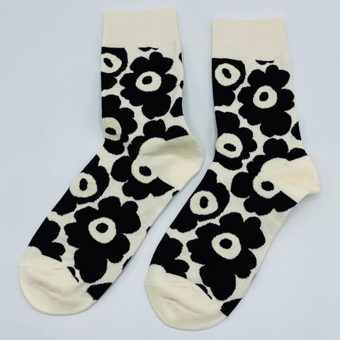 Marimekko Unikko black & white socks
