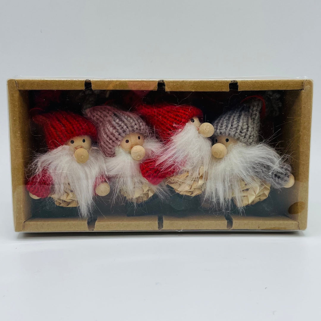 Straw gnome ornaments - Box of 4