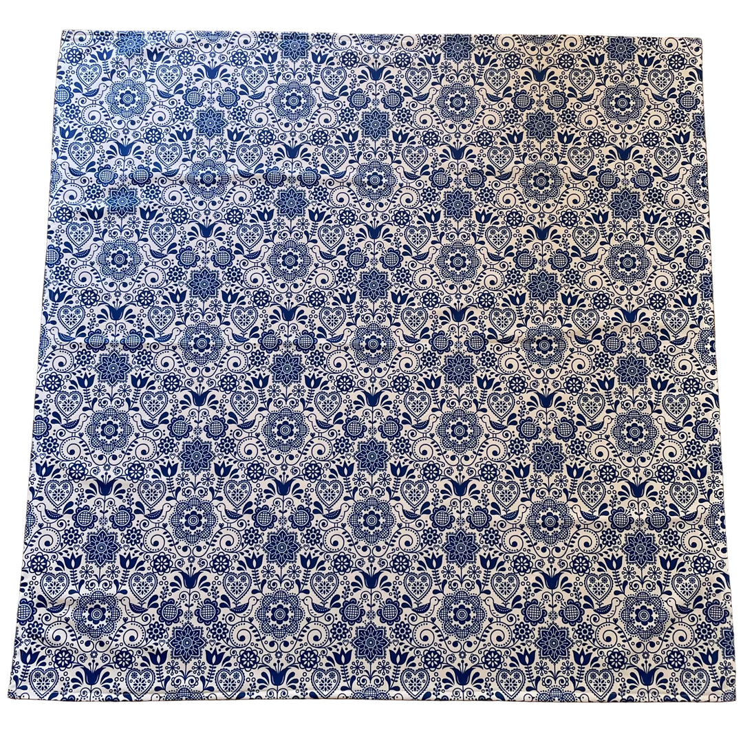 Folk Art Flowers & Birds Tablecloth 41"