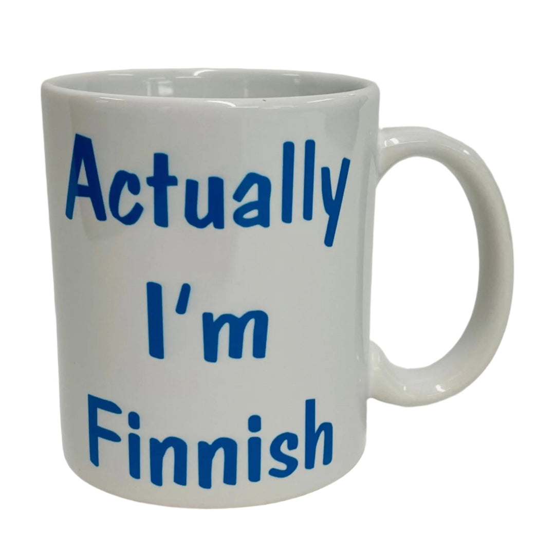 Actually I'm Finnish coffee mug