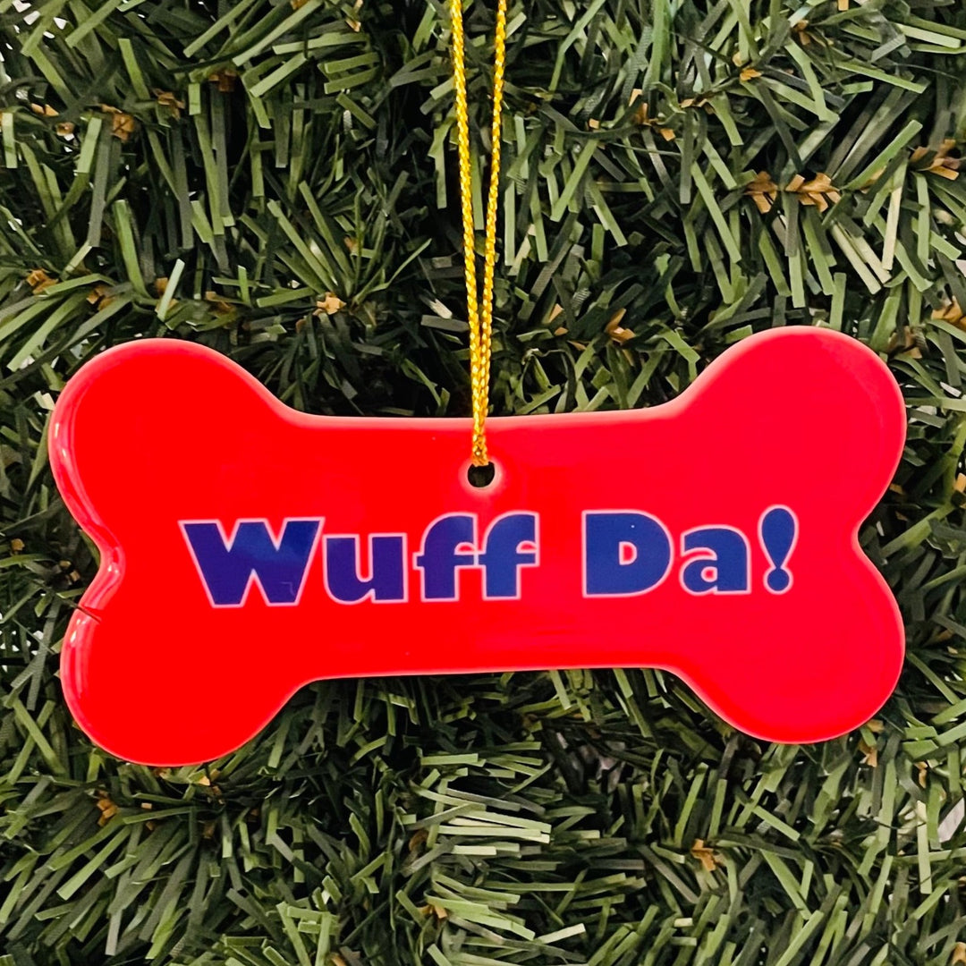 Ceramic Ornament, Dog Bone Uff da