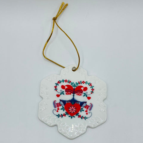 Ceramic Ornament, Snowflake Lappland Santas