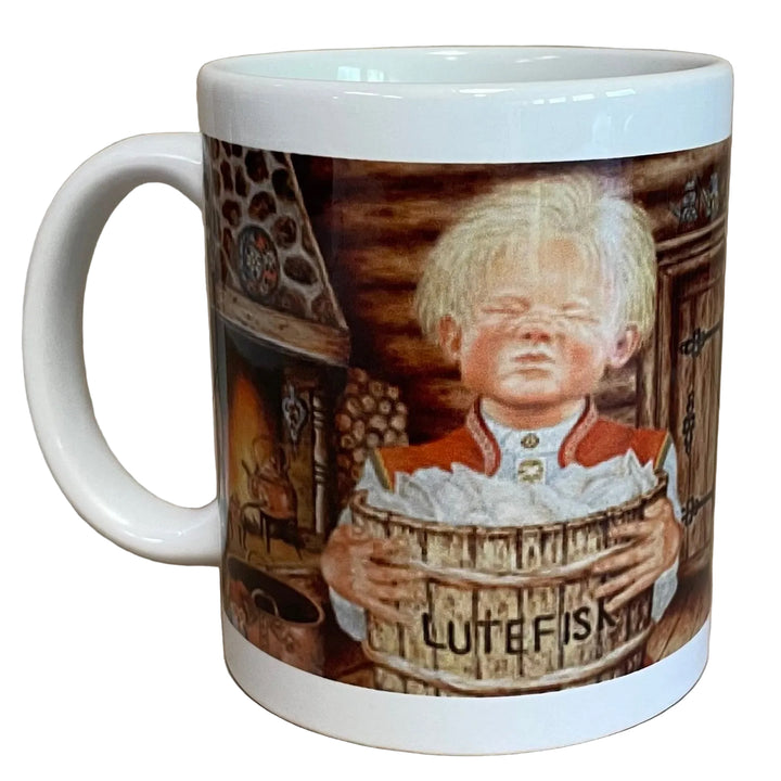 Suzanne Toftey Lutefisk Boy coffee mug
