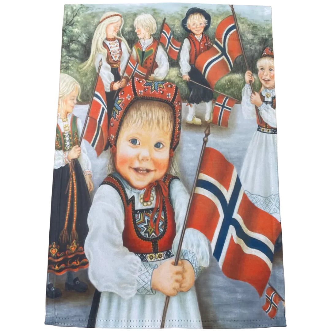 Suzanne Toftey Garden Flag - Syttende Mai Girl