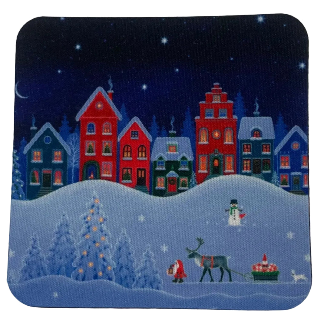 Eva Melhuish Tomte arriving at town Coasters Box of 6