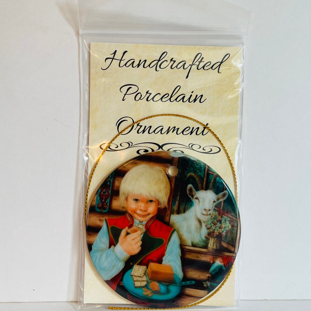 Ceramic Ornament, Suzanne Toftey Gjetost Boy