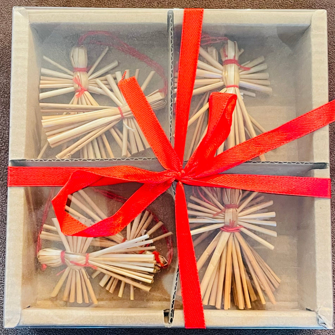 Straw angel ornaments - Box of 8