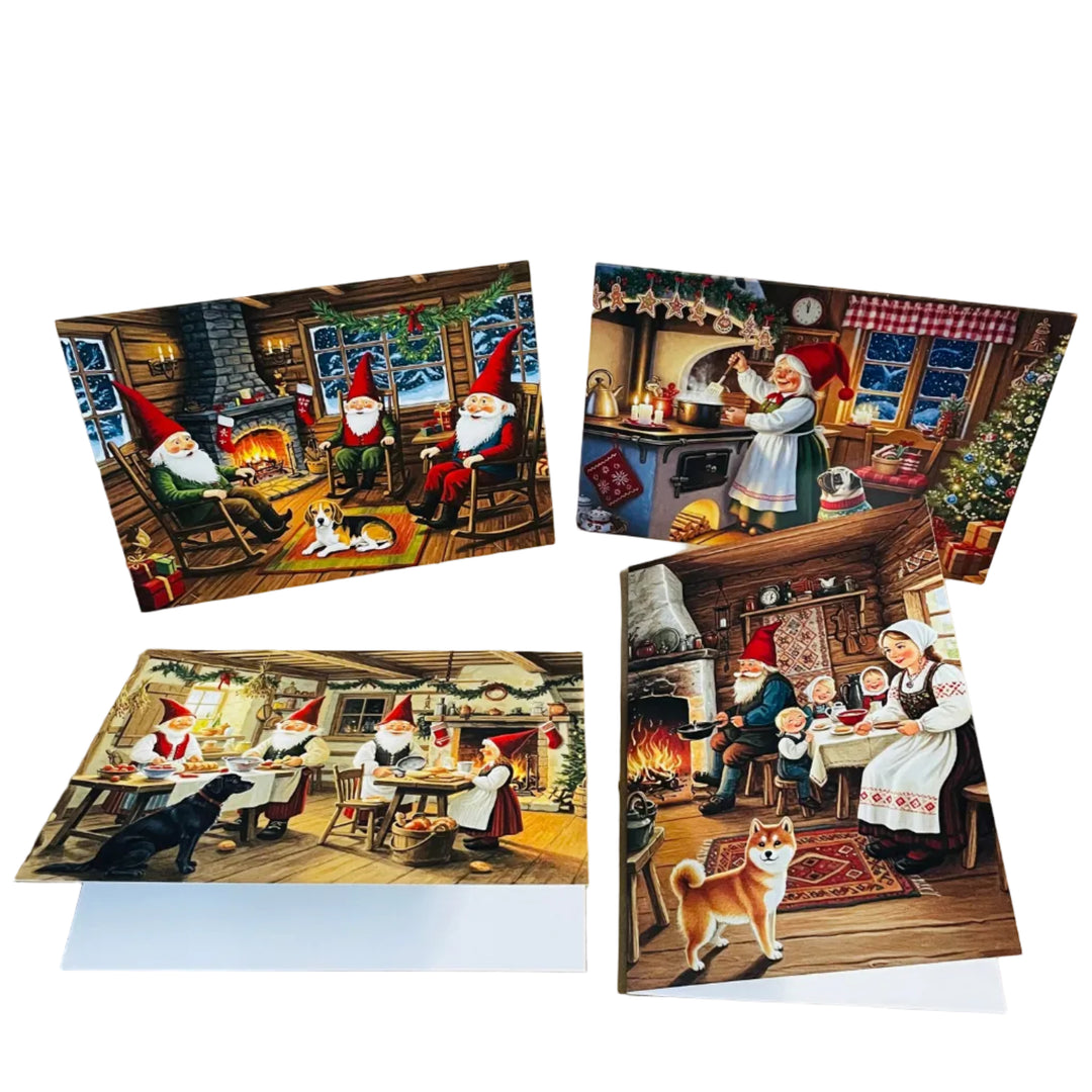 Boxed cards, Gnome with Dog Assortment