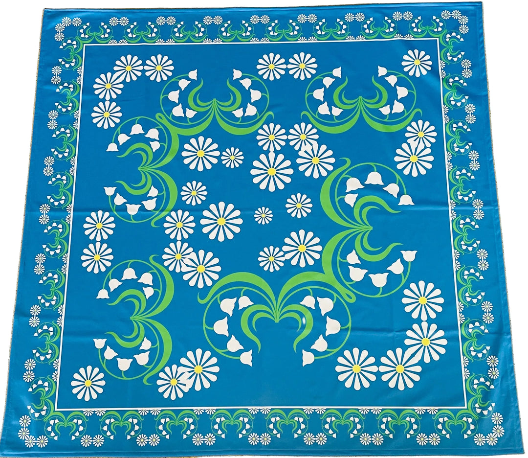 Daisy & Lily of the Valley Flowers Tablecloth 41"