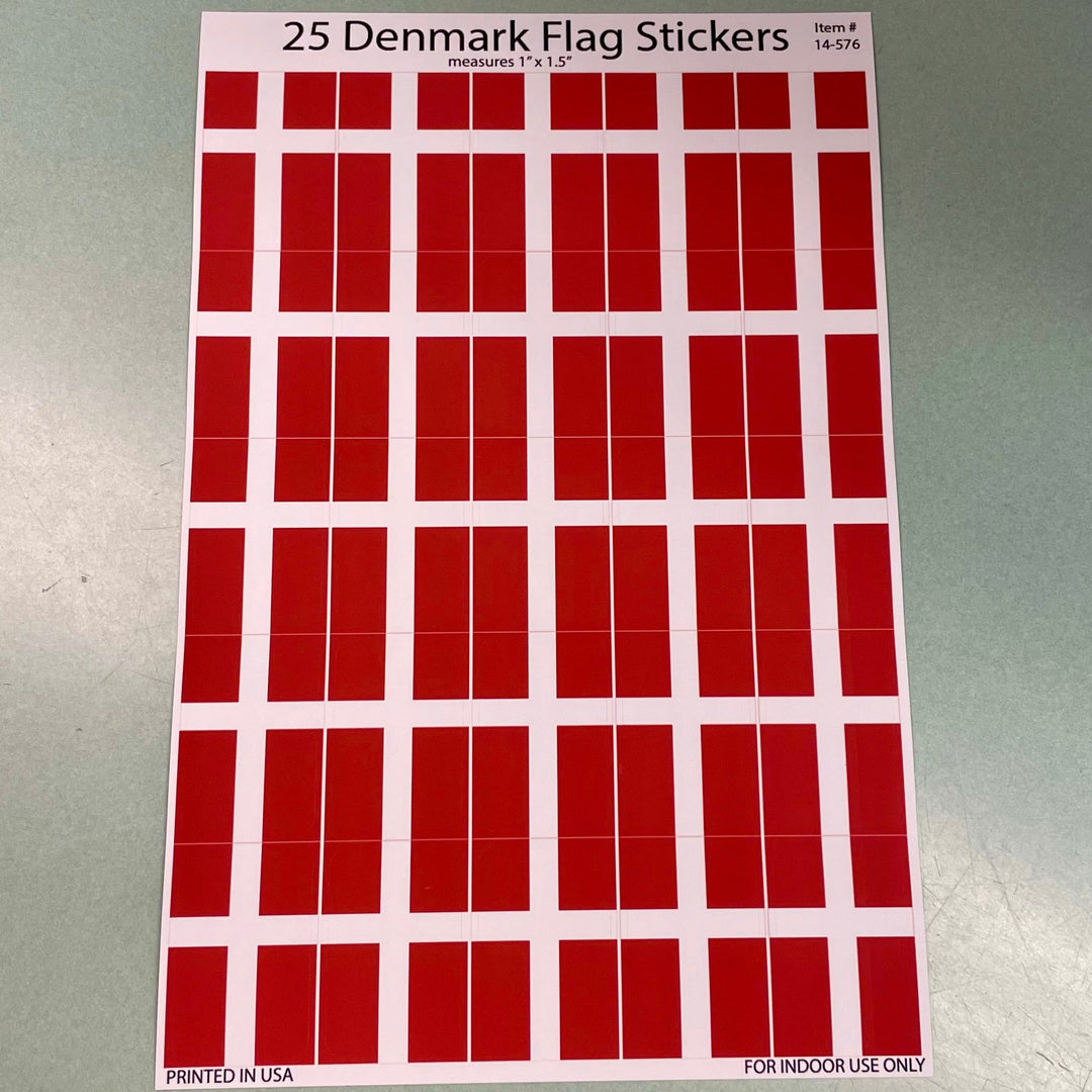 Denmark Flag Stickers