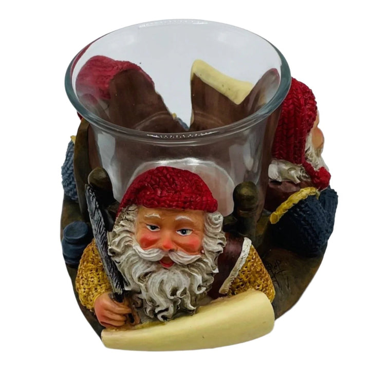 Johnnie Jacobsen Santas Writing List Votive Candle Holder