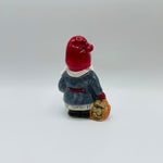 Ceramic Tomte girl carrying wood from Jie