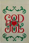 God Jul Scroll garden flag