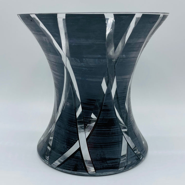 Nybro Criss Cross vase - Black